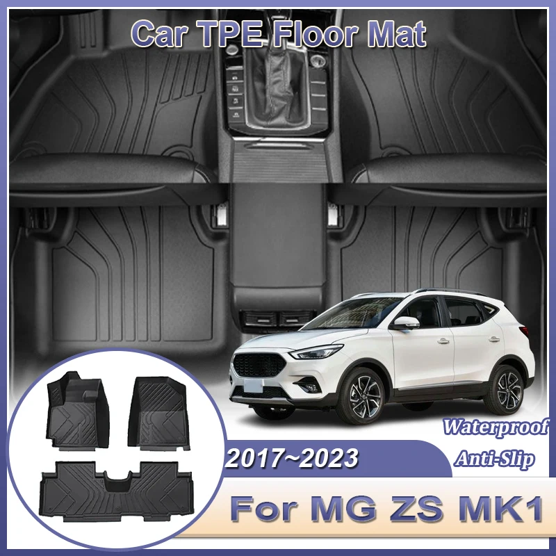 Фото Коврики для пола автомобиля LHD для MG ZS, аксессуары MGZS 2017-2023, коврик из TPE, водонепроницаемый, автозапчасти №1