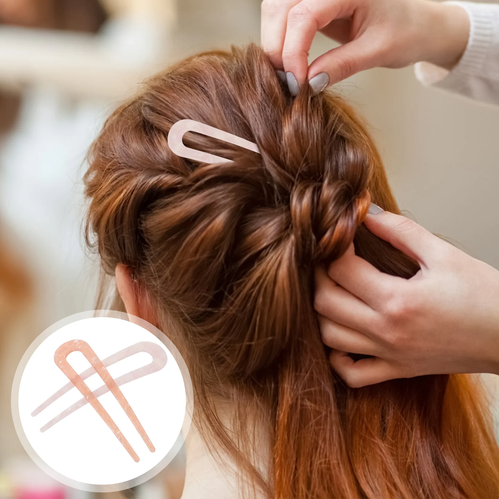 2 шт. арбузно-красные заколки для волос полезная декоративная вилка креативные