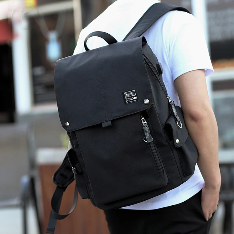 

AIWITHPM College Backpack USB Charging Port Anti Theft Bookbag 15.6" Waterproof Laptop Backpack School Men Travel Daypack