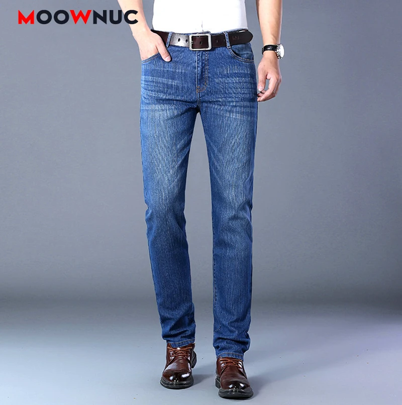 

Fashion Jean For Men Casual Trousers Male Summer Denim 2022 Pant Sweatpant Plus Size Washed Full-Length Spring Elastic MOOWNUC