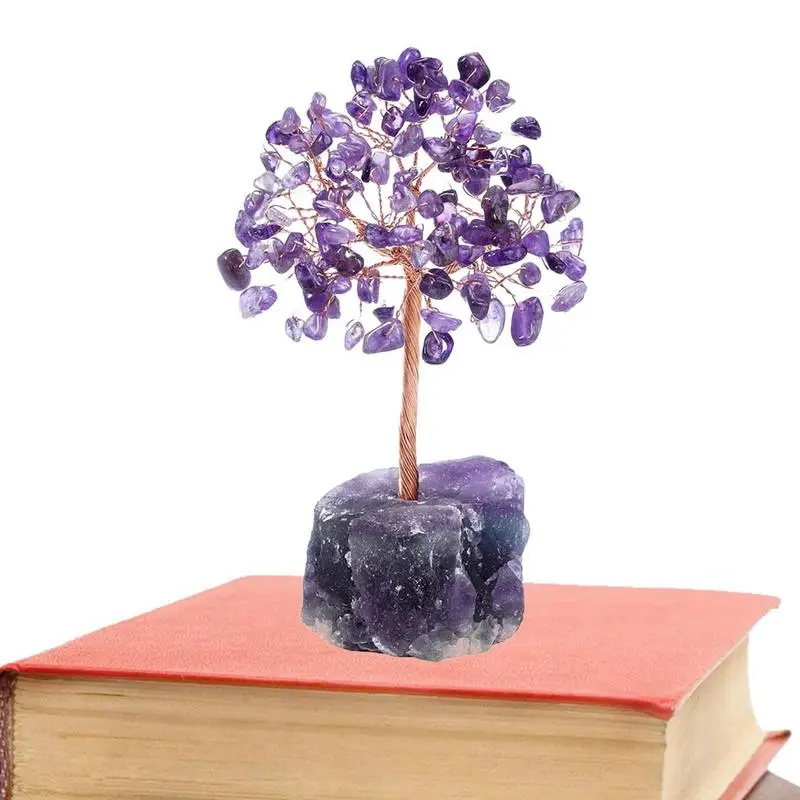 

Кристаллическое дерево, фиолетовое Хрустальное дерево, денежное дерево, натуральные кристаллы, драгоценности, жизни, фигурки деревьев фэн-шуй, декор для стола
