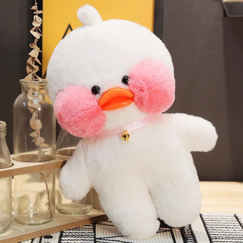 Kawaii Lalafanfan утка 30 см Flifan плюшевая в очках Гиалуроновая кислота желтая кукла утки