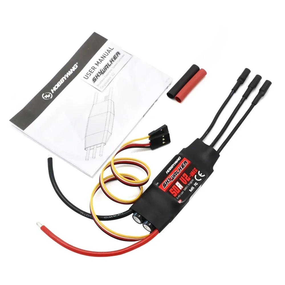 Контроллер скорости HOBBYWING Skywalker V2 Series 40A 50A 80A 100A бесщеточный ESC TXT60 для радиоуправляемого FPV дрона квадрокоптера самолета (art.: 3920ca1da4493) - 3920ca1da4493