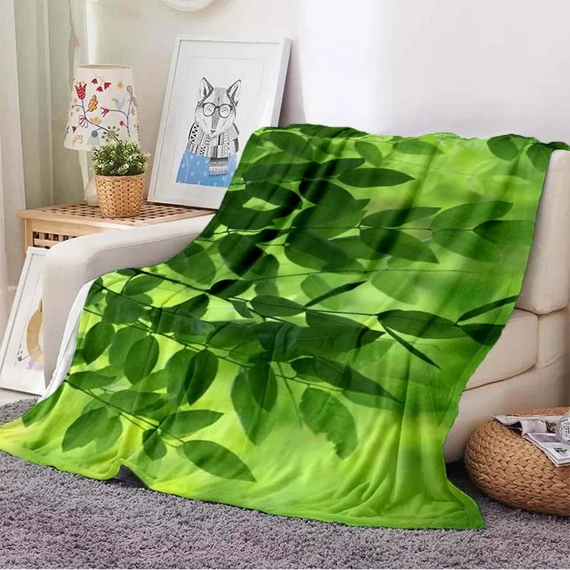 Одеяло в новом стиле с листьями, мягкое вязаное одеяло для спальни, гостиной, дивана, фланелевые одеяла для кровати, тонкие одеяла в подарок