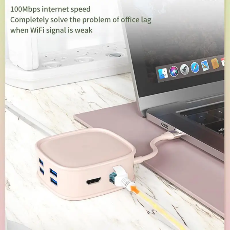 

Usb Hub Usb-c Sd/tf Usb3.0 Multi-function Docking Station -compatible Type C Extensor Computer Accessories Expand Dock Rj45