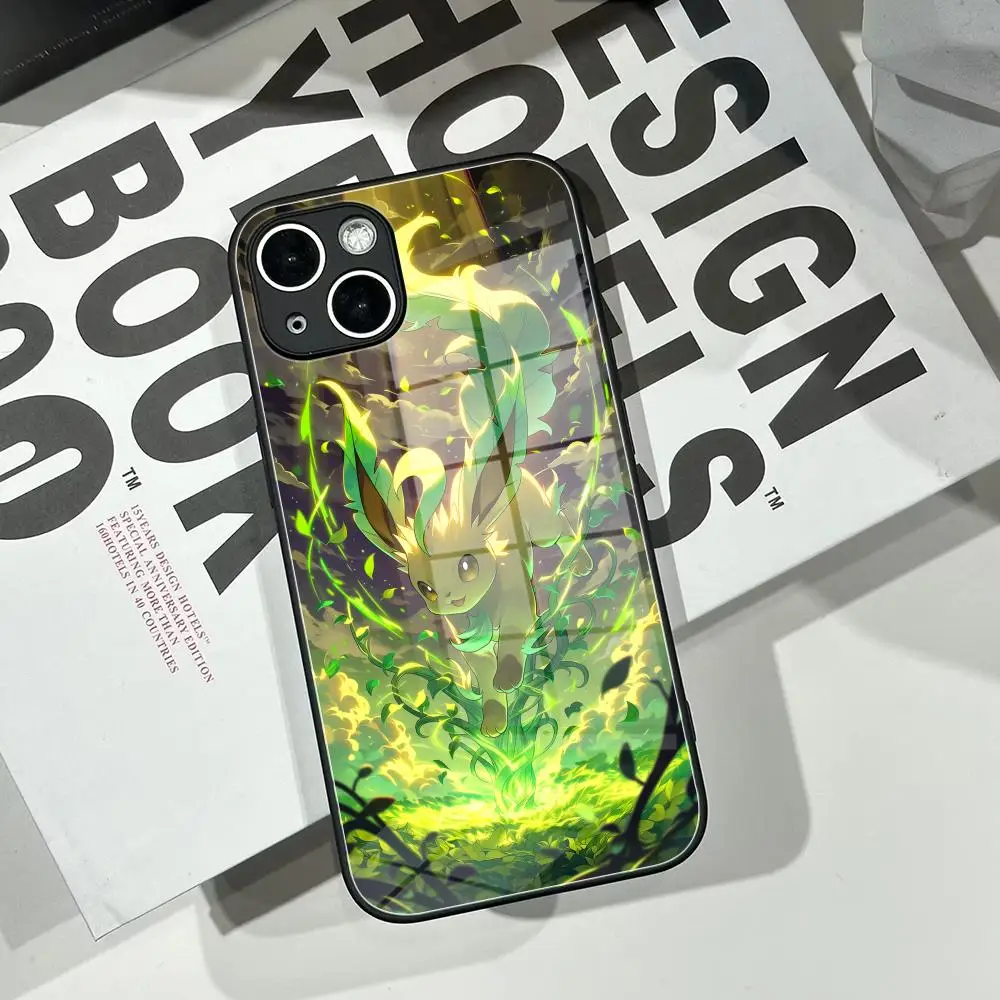 Фото Чехол P-Pokemons для телефона с закаленным стеклом для iPhone 16ProMAX 14 12 17Pro Air 15 16 Plus 13 Pro MAX. №2