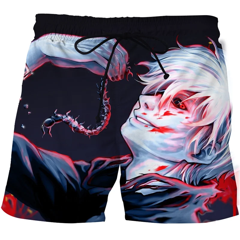 

Summer Anime Tokyo Ghoul Shorts for men 3D Printing Men's Beach Shorts Women and Men Swimming Trunks shorts Swimwear Shorts