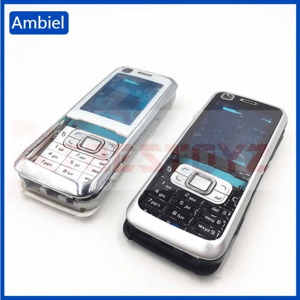 For Nokia Asha 6120 6120C Phone Housing Cover Case+Keypad+battery Back cover With Logo
