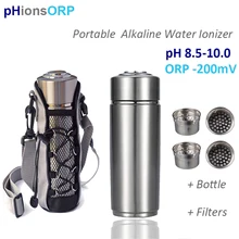 pH 9.5 Mineral Energy Nano Flask Hydrogen Alkaline Water Bottle Portable Water Ionizer drink Cup Stainless water filters bottle