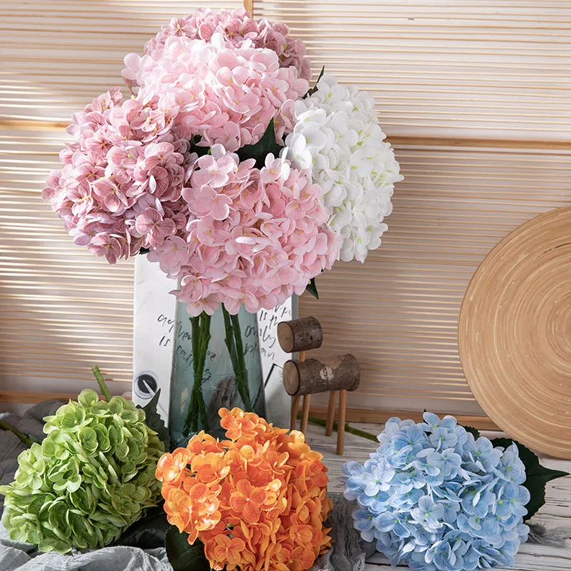 

Latex Film Hydrangea Flower Real Touch Artificial Flowers for Home Decor fake Hydrangea Bridal Bouquet Wedding Flower Arrangemen