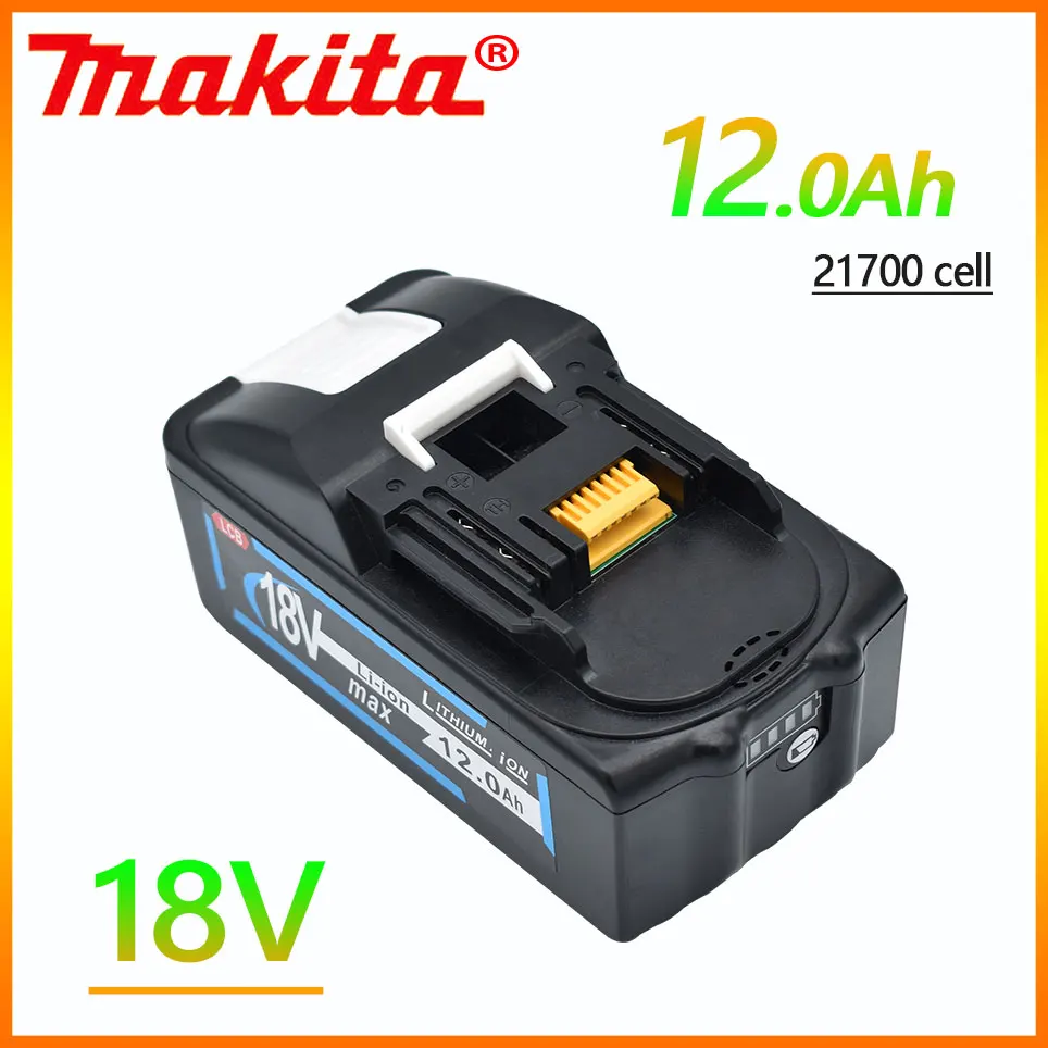 

18V Makita 12.0Ah Replacement li-ion battery for MAKITA Bl1840 BL1830 Bl1890 Bl1860 with LED really capacity input 21700 cell