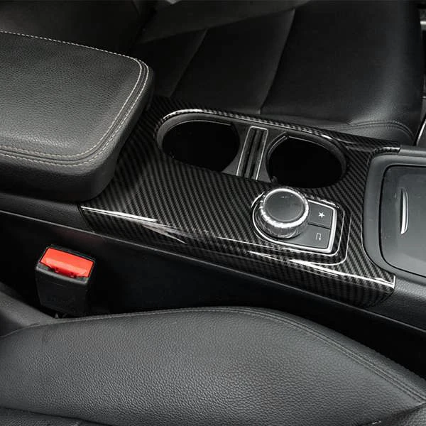 Автомобильная центральная консоль из углеродного волокна подставка для чашки