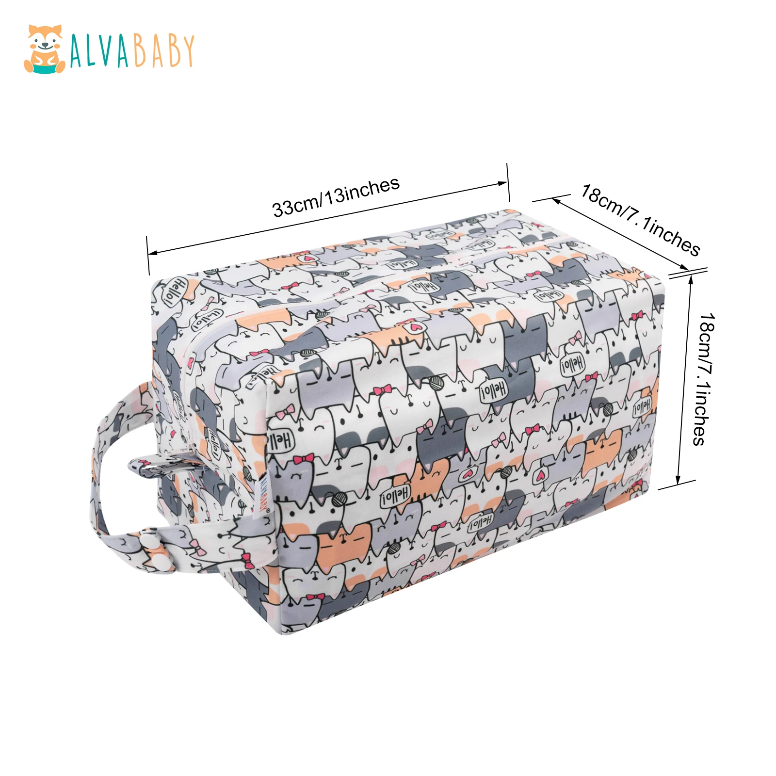 Сумка для подгузников ALVABABY с двухслойной тканью из ТПУ