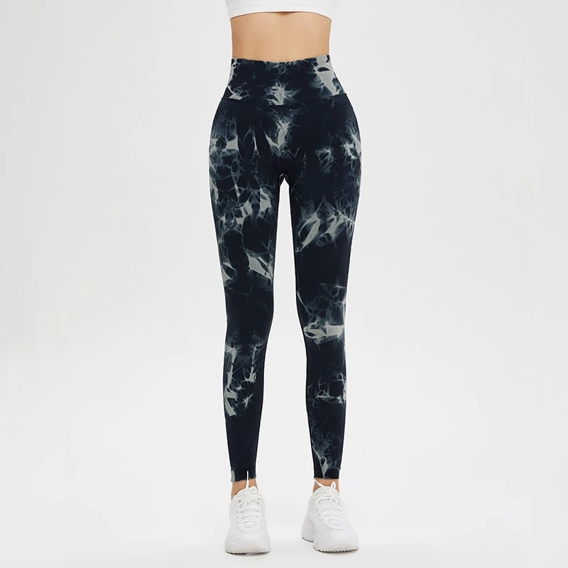 Tie Dye Leggings Women Sport Pants High Rise Soft Gym Booty Push Up Scrunch Butt Yoga Leggings Running Tights