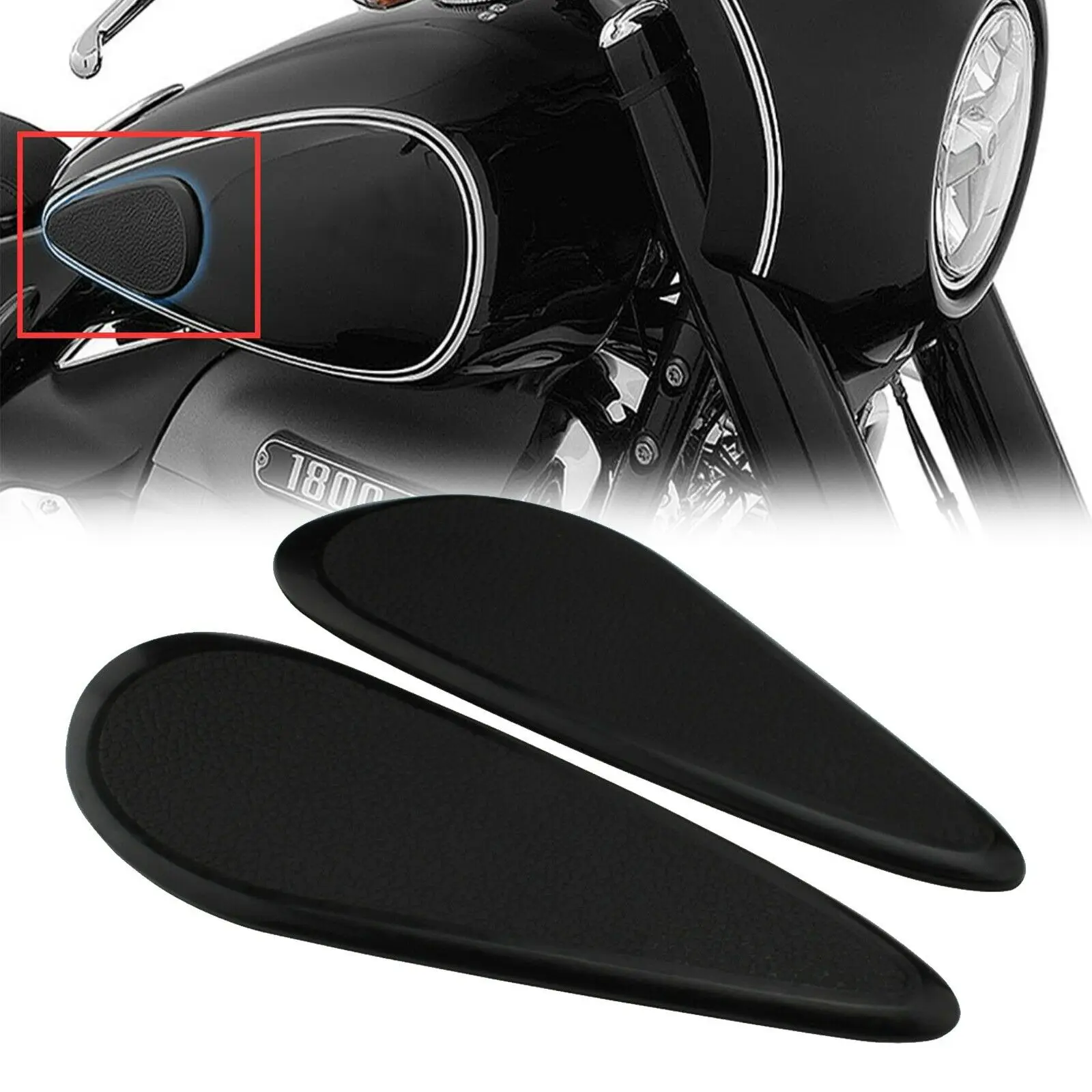 

2X Motorcycle Fuel Tank Pad Protector Sticker Knee Grip Traction Pad For BMW R18