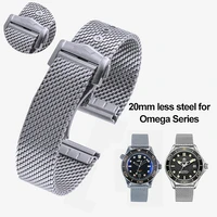 heimdallr mesh watch band for nttd steel for omegawatch titanium sea ghost 20mm stainless steel watch bracelet series strap new