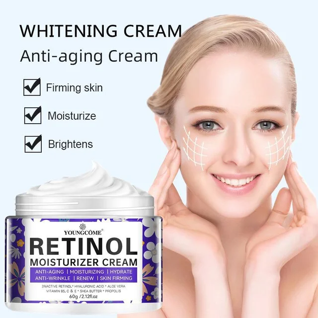 Youngcome Retinol Face Cream Anti-Aging Remove Wrinkle Firming Lifting Whitening Brightening Moisturizing Facial Skin Care 2