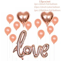 love aluminum foil balloon decoration set wedding wedding venue layout rose gold sequin balloon