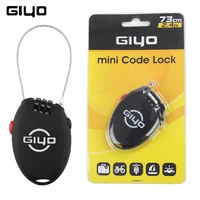 giyo multi function mini cable bicycle lock 3 digit password bike cycling helmet anti theft code padlock for