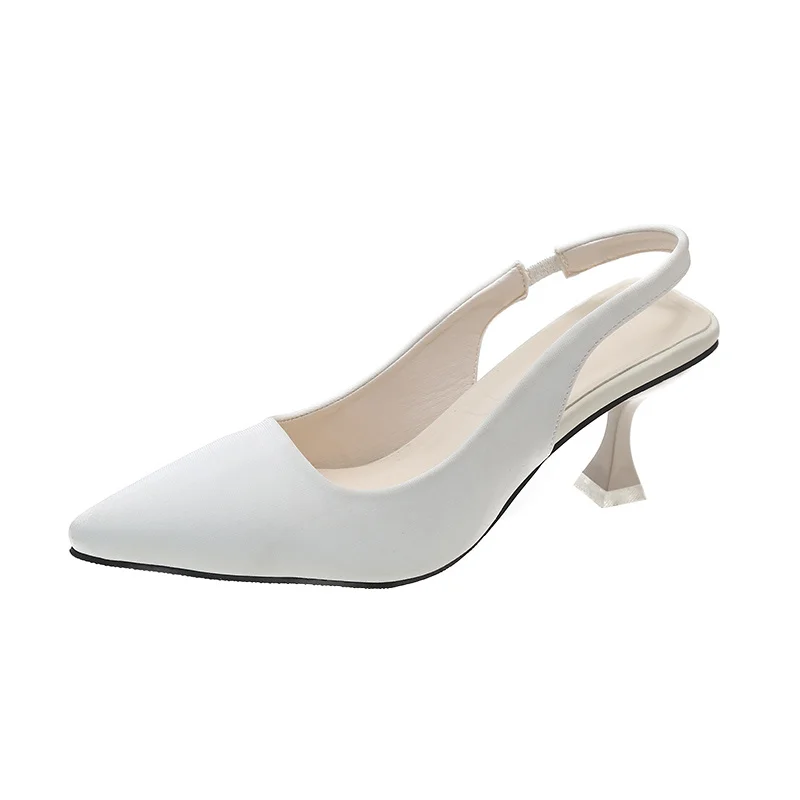 Summer Women Heels Sandals Red Pointed Slingback Sandals Shoes Green Black Purple Kitten Heels Party Prom Ladies Stilettos