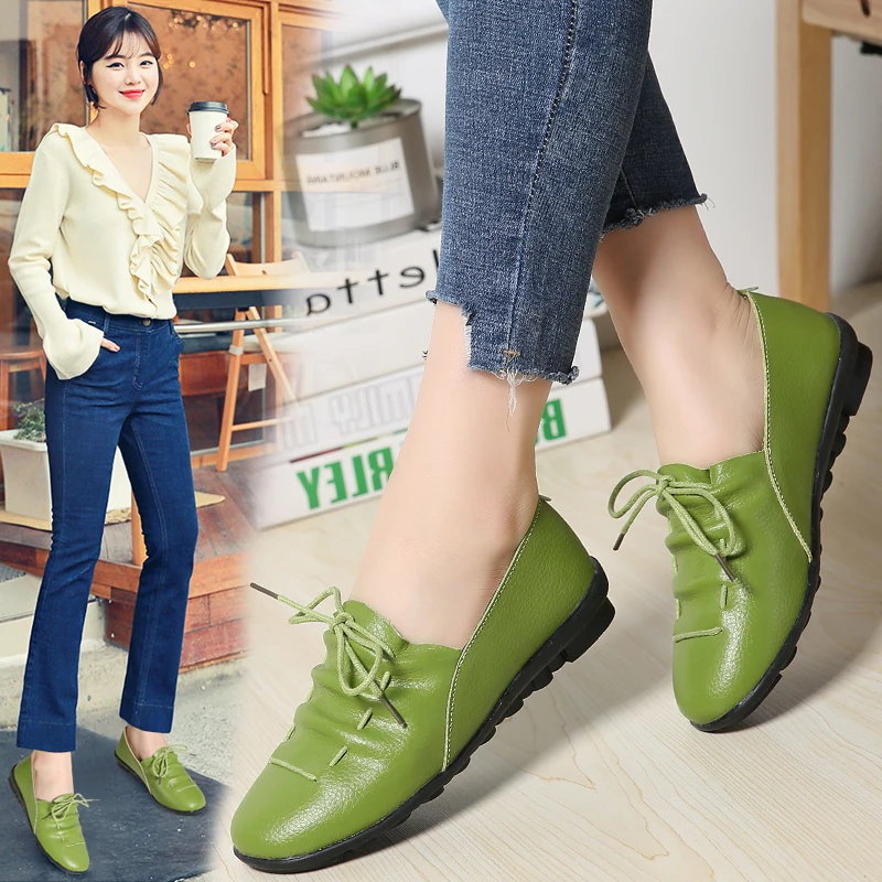 

Женские дизайнерские туфли на плоской подошве, из натуральной кожи