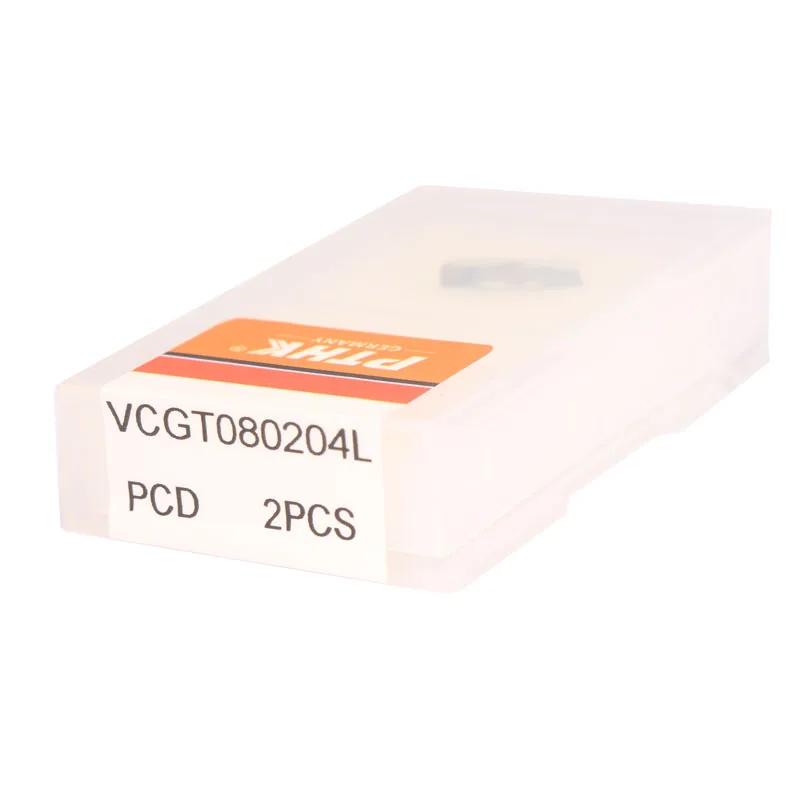 

Вставки PCD VCGT080402 VCGT080404 VCGT080408, токарные станки с ЧПУ, токарные алмазные лезвия для алюминия, меди, дерева, 2 шт.