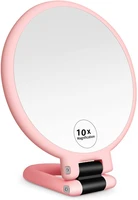 2510x magnifying handheld mirror travel folding hand held mirrordouble sided pedestal makeup mirror with 110x magnification