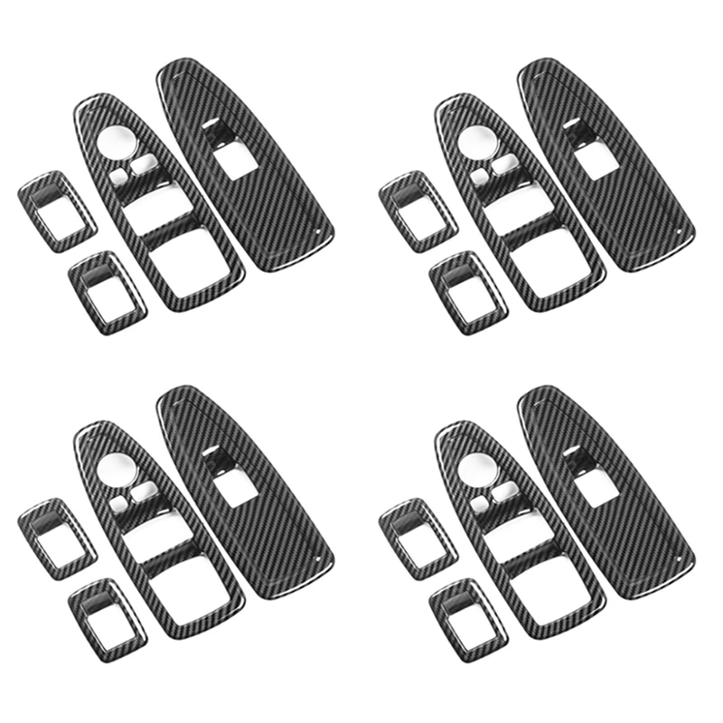 

16X For BMW 1 3 4 Series 3GT F20 F30 F31 F32 F34 F36 Window Glass Lift Button Decoration ABS Carbon Fiber Panel