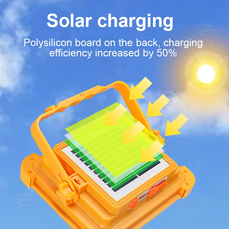 Фонарь с солнечной батареей водонепроницаемый портативный фонарь суперъяркой 5