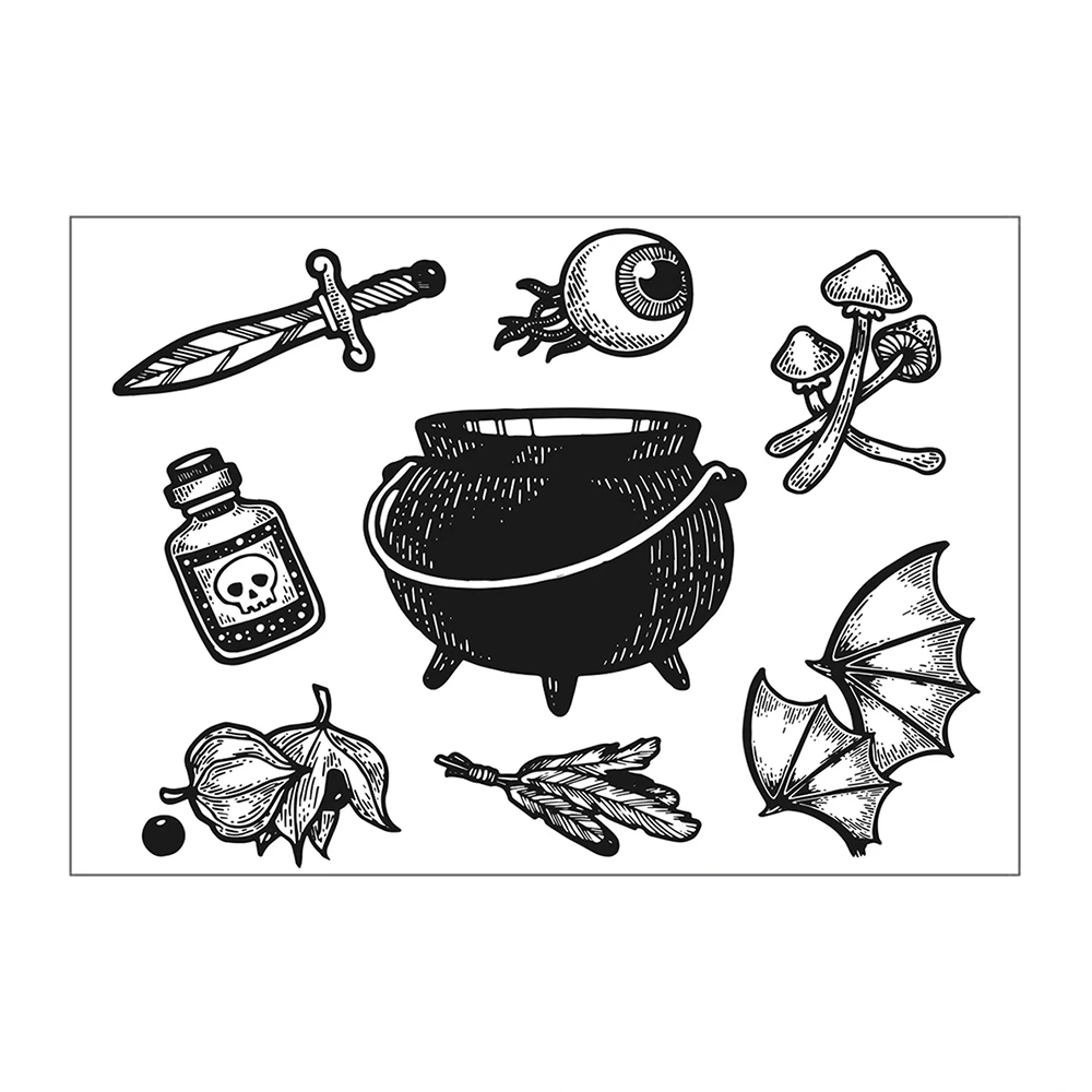 

Wicked Witch Materials Clear Silicone Stamps Diy Scrapbooking Card Stencil Paper Cards Handmade Album Stamps Decoration 11*16cm