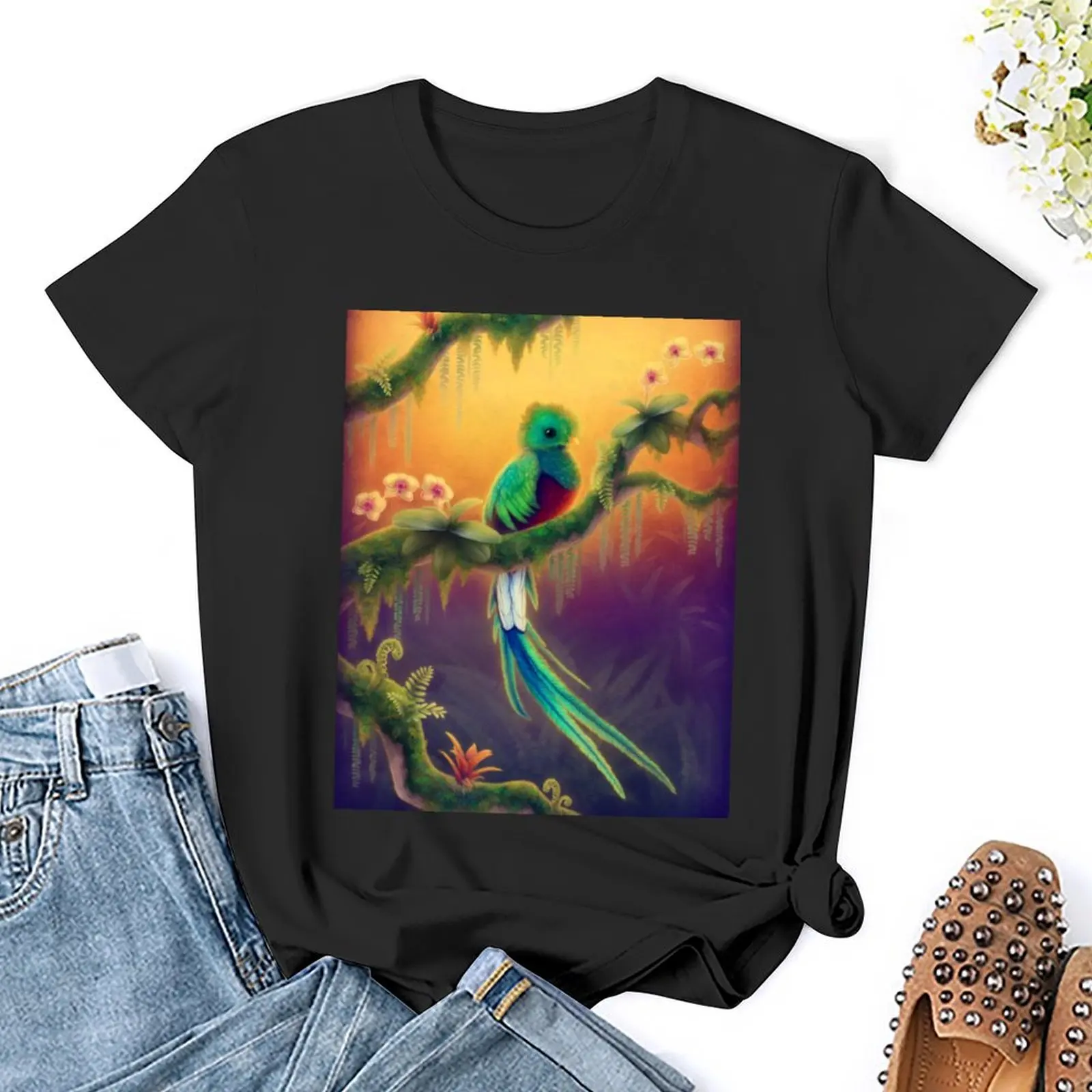 Великолепная футболка кетзал Топы аниме одежда тренировочные футболки для