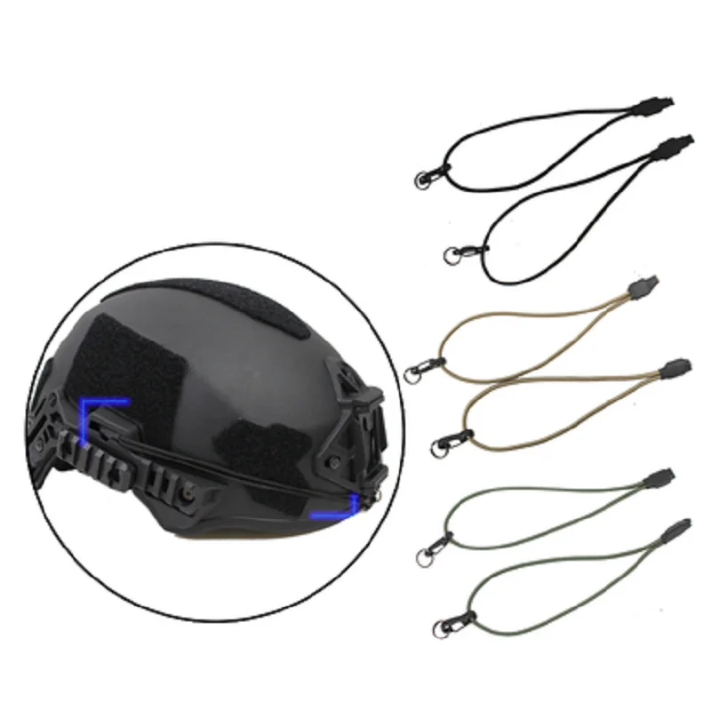 

Military Wendy Tactical Helmet Guide Rail, Night Vision Elastic Rope, Metal Spring Hook, Fixed CS Modified Accessories, 1 Pair