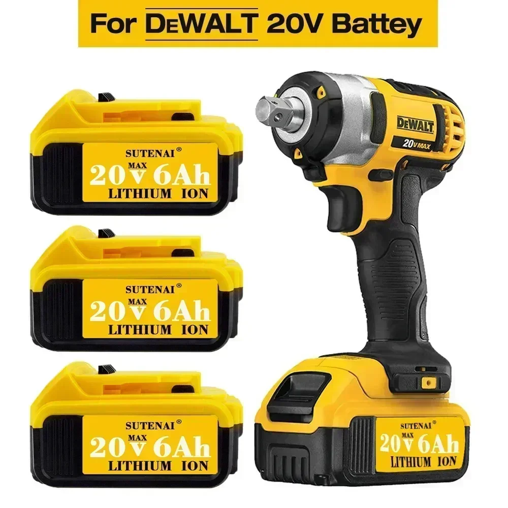 Фото 2023 Обновление аккумулятора DCB200 20 В 6000 мАч, зарядное устройство для Dewalt 18 В DCB184 DCB200 DCB182 DCB180 DCB181 DCB182 DCB201 Аккумулятор для инструментов №2