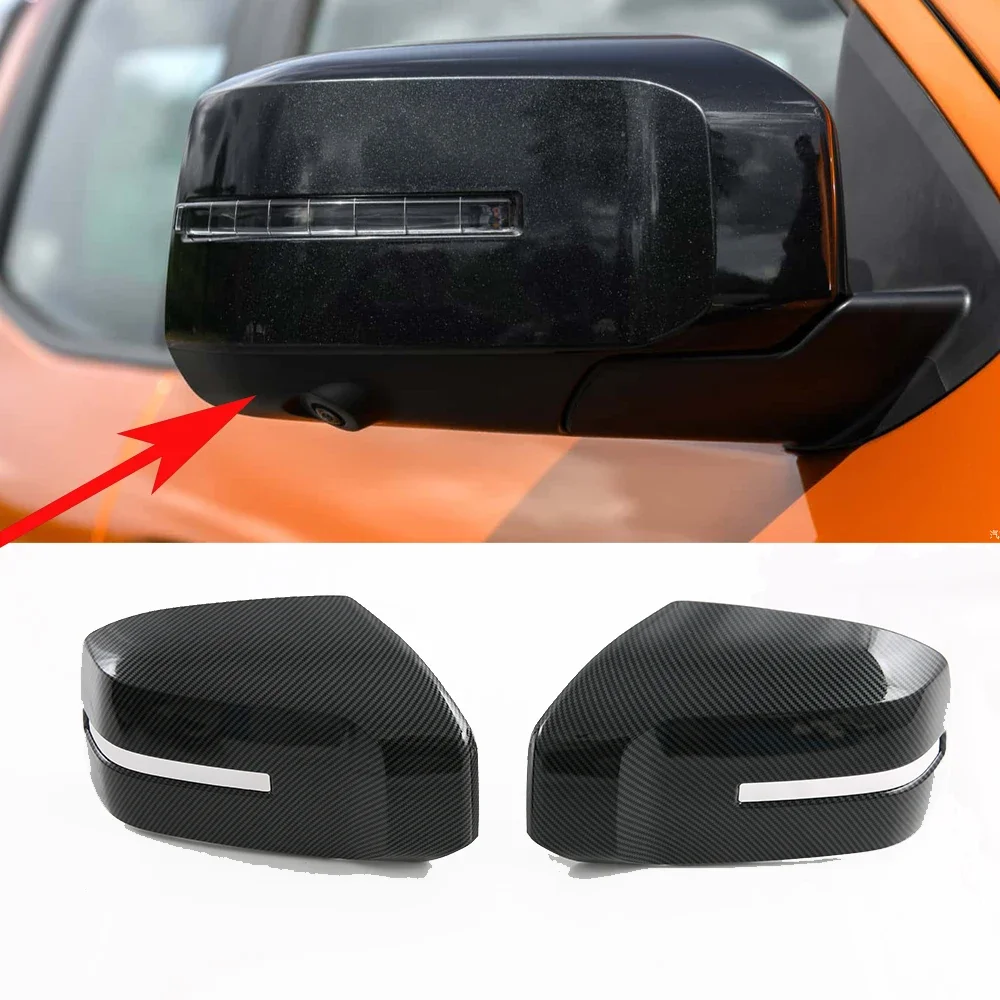 Наклейки для автомобиля углеродное волокно хромированная защита заднего вида 2024