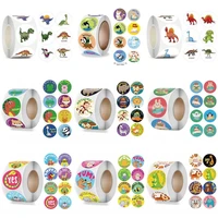 100500pcs animals reward stickers roll 1 inch cute seal labels for school reward kids gift toys cartoon decoration stickers