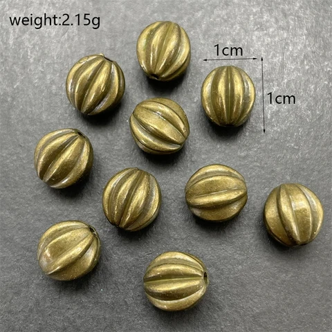 Перфорированные бусины из металла, 3 цвета, 10 шт.