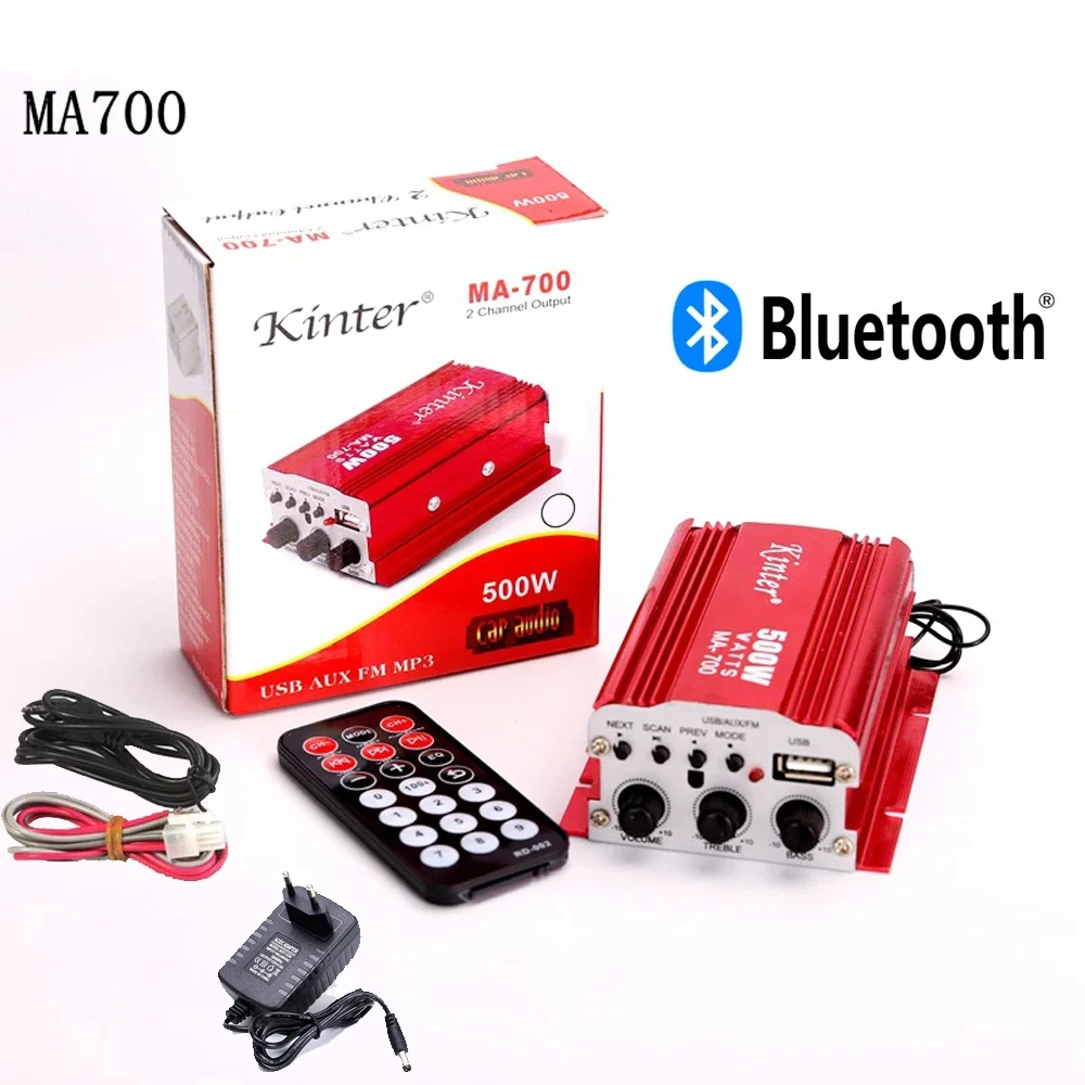 MA700 Автомобильный компактный усилитель Bluetooth 2 0 канала Выходной аудиоусилитель с