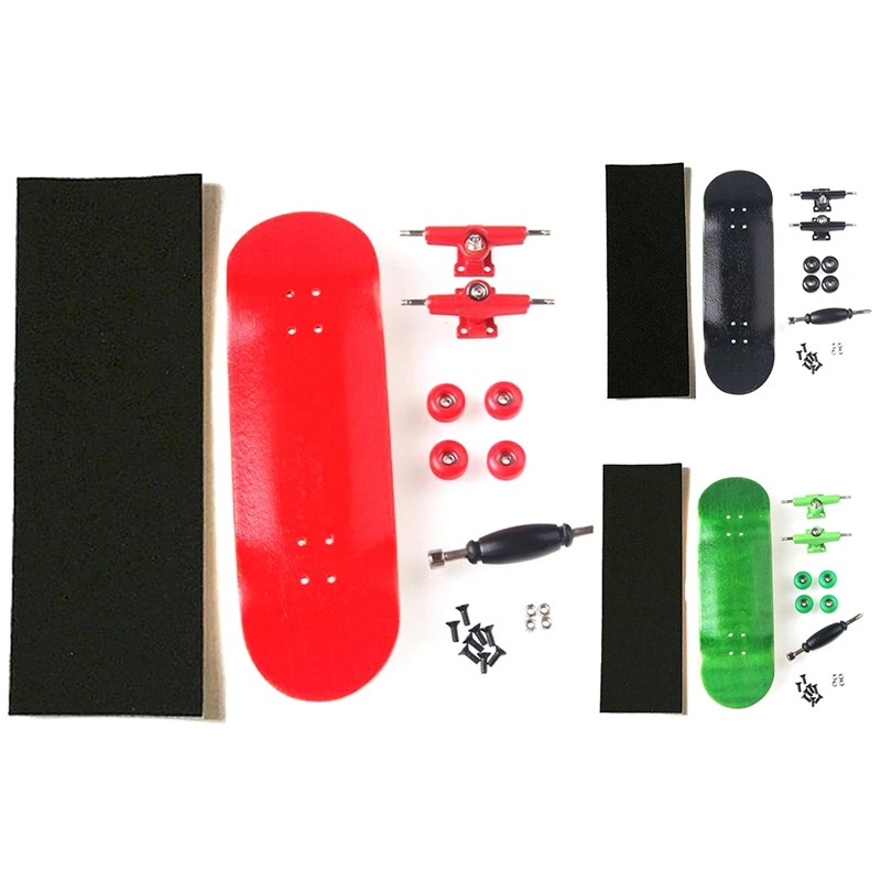 

Creative Finger Skateboard Skate Child Finger Toys Professional Type Bearing Wheels Skid Pad Maple Wood Skate