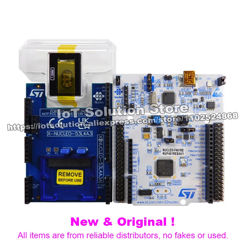 P-NUCLEO-53L4A3 VL53L4ED STM32 Nucleo pack with X-NUCLEO-53L4A3 expansion board and NUCLEO-F401RE development board (art.: 3920dad2ca077) - 3920dad2ca077