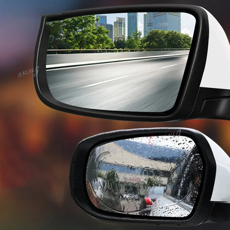 Плёнка-дождевик на зеркало заднего вида с полным покрытием прозрачная