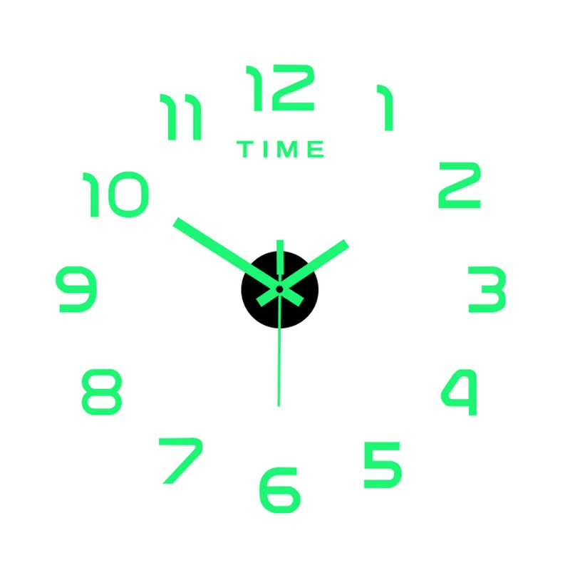 

Креативные простые светящиеся цифровые часы «сделай сам», бесшумные настенные часы для кабинета, гостиной, настенные часы без перфорации
