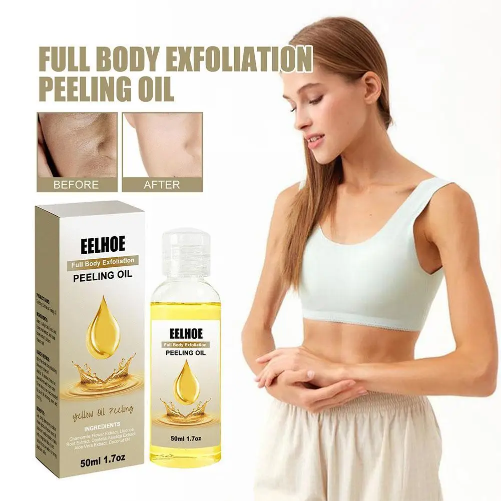 

Yellow Peeling Oil Scrub Exfoliating Dead Skin Bleaching Whitening Legs Lightening Knee 50ml Body Arm Serum Remove V5A5