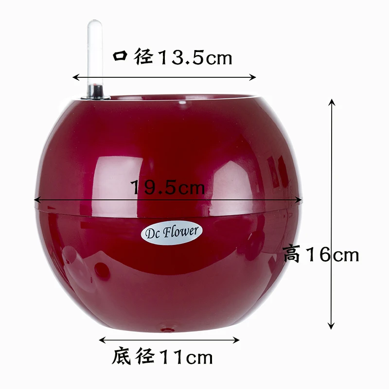 

Bottom diameter 11cm Intelligent Flowerpot Automatic Watering Lazy Flowerpot Spherical Resin High-end