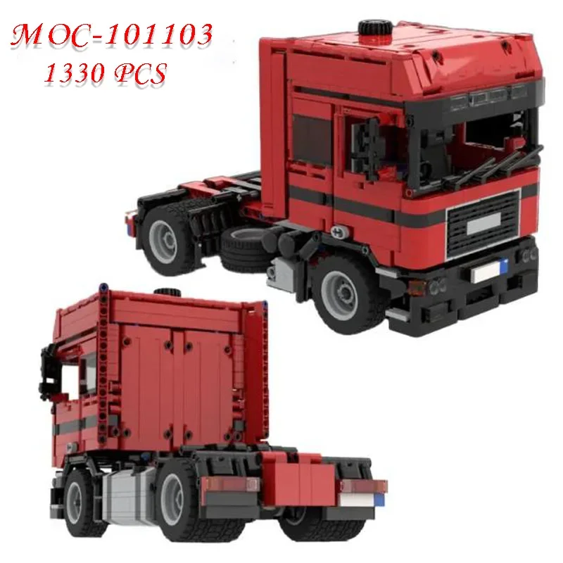 Фото Новый конструктор MOC-101103: Грузовик, 1330 деталей, самоблокирующиеся строительные блоки, модель-головоломка, подарок на день рождения/Рождество, украшение №1