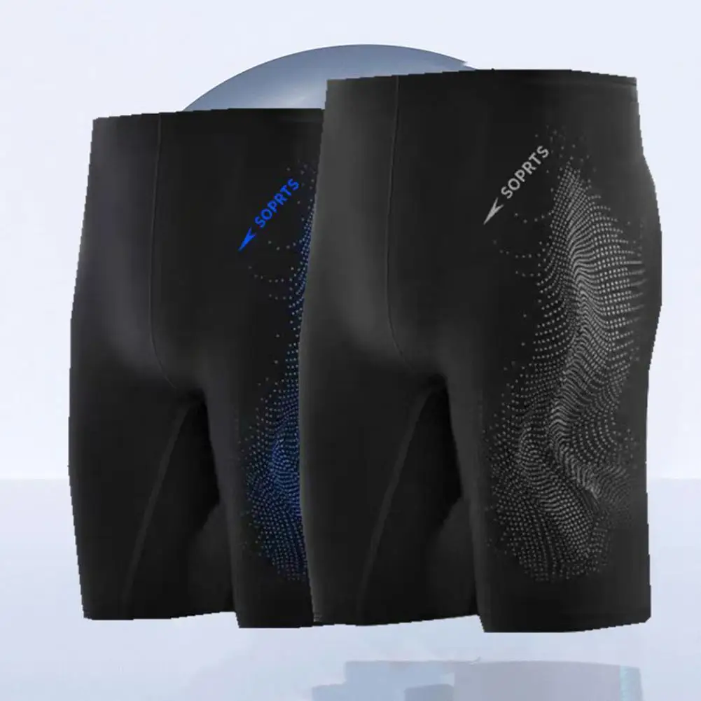 Мужские плавки быстросохнущие дышащие облегающие купальные боксеры со средней