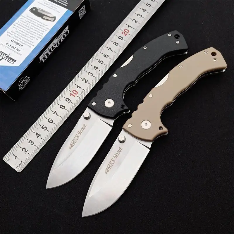 

Cold Steel 62RQ Outdoor Folding Camping Pocket Defensive Knife AUS-10A Blade Survival Tactical Scout Knives Utility EDC Tools