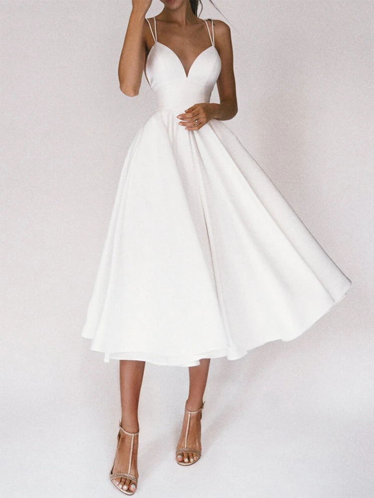 

2022 Women's Multi-Color Suspenders Sexy Big Hem Dress Elegant Banquet Wedding Party Dress Fashion Sleeveless V-Neck Long Dress