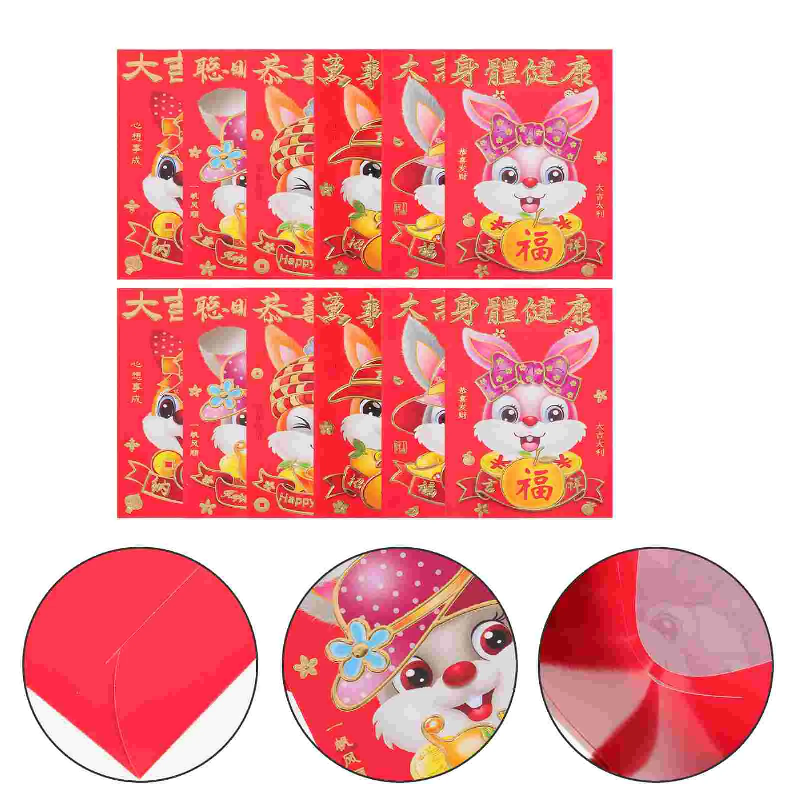 

Red Envelopes Year Money New Packet Chinese Packets Envelope Rabbit Pocket Bag Festival Paper Lucky Spring Bunny Gift Wedding