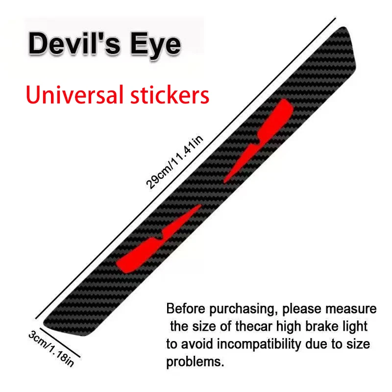 

Автомобильная наклейка, наклейка на задний фонарь, стоп-сигналы, защита лампы, наклейка с глазами дьявола, автомобильные аксессуары, высокие стоп-сигналы, задние фонари