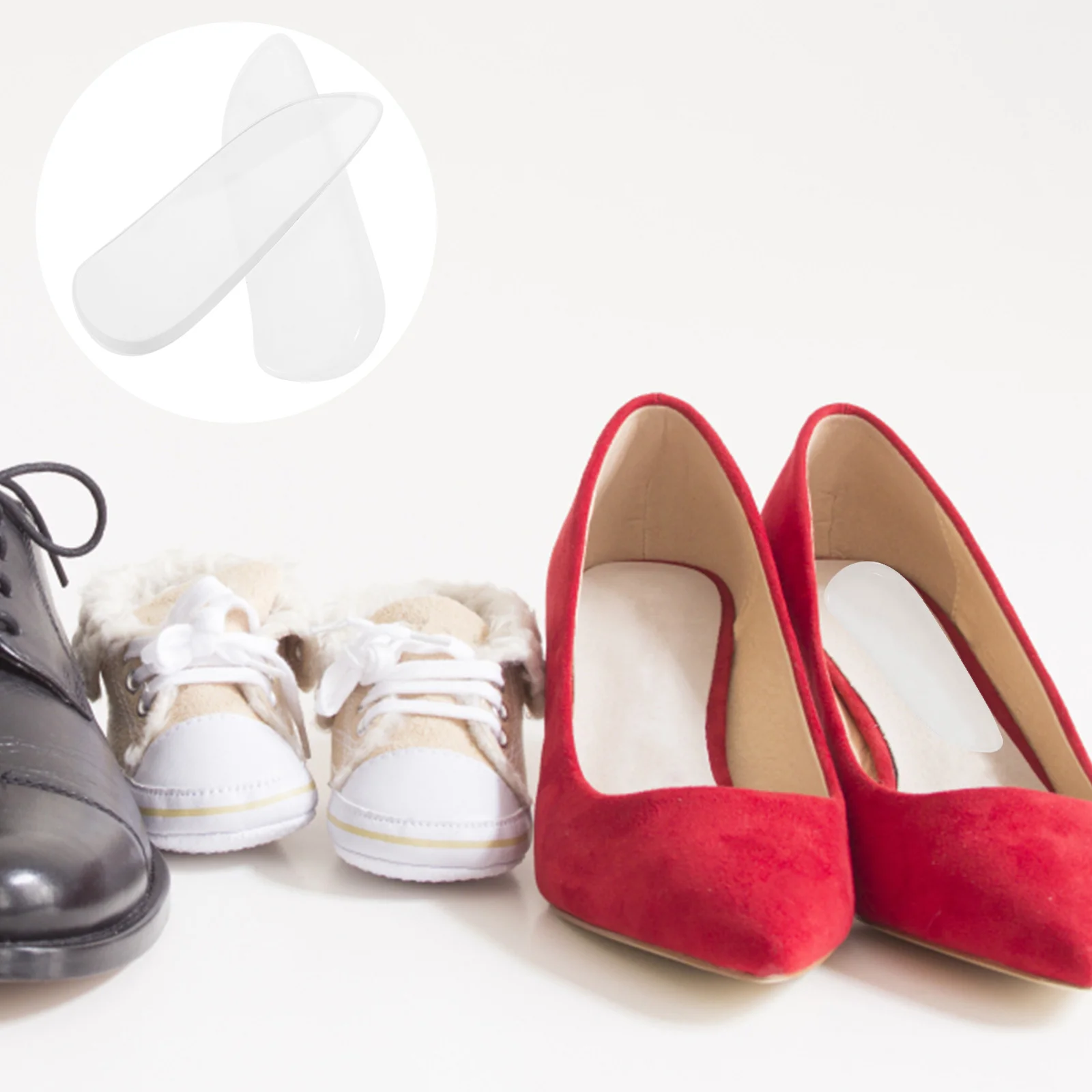 

3 Pairs Magnetic Liner Legs Heel Pads Floor Mat Correction Insole Half Insoles Men Women